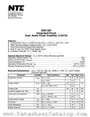 NTE1387 datasheet pdf NTE Electronics