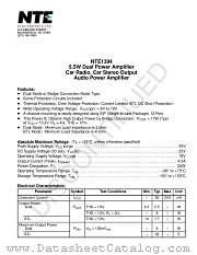 NTE1394 datasheet pdf NTE Electronics