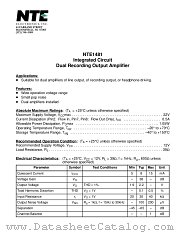 NTE1481 datasheet pdf NTE Electronics