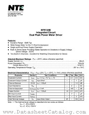 NTE1498 datasheet pdf NTE Electronics
