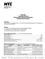 NTE1560 datasheet pdf NTE Electronics