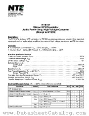 NTE157 datasheet pdf NTE Electronics