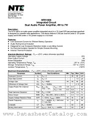 NTE1606 datasheet pdf NTE Electronics