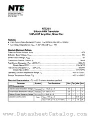NTE161 datasheet pdf NTE Electronics
