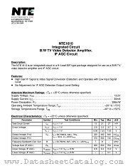 NTE1610 datasheet pdf NTE Electronics