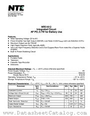 NTE1612 datasheet pdf NTE Electronics