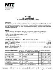NTE1616 datasheet pdf NTE Electronics