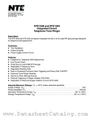 NTE1648 datasheet pdf NTE Electronics