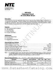 NTE1670 datasheet pdf NTE Electronics