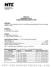 NTE1711 datasheet pdf NTE Electronics