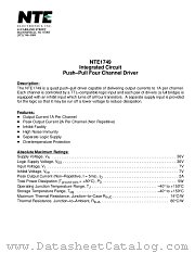 NTE1749 datasheet pdf NTE Electronics