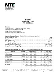 NTE1751 datasheet pdf NTE Electronics