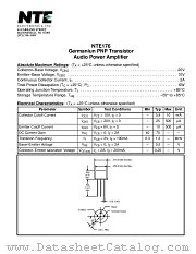 NTE176 datasheet pdf NTE Electronics