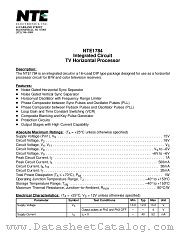 NTE1784 datasheet pdf NTE Electronics