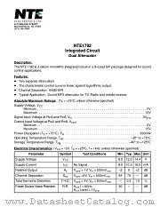NTE1792 datasheet pdf NTE Electronics