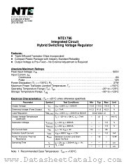 NTE1796 datasheet pdf NTE Electronics