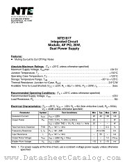 NTE1817 datasheet pdf NTE Electronics