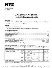NTE182 datasheet pdf NTE Electronics