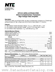 NTE191 datasheet pdf NTE Electronics