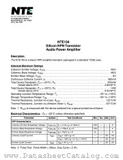 NTE194 datasheet pdf NTE Electronics