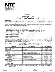 NTE2004 datasheet pdf NTE Electronics