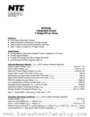 NTE2081 datasheet pdf NTE Electronics