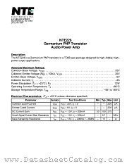NTE226 datasheet pdf NTE Electronics