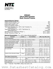 NTE2321 datasheet pdf NTE Electronics