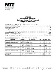 NTE2338 datasheet pdf NTE Electronics
