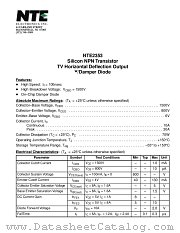 NTE2353 datasheet pdf NTE Electronics