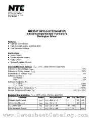 NTE2547 datasheet pdf NTE Electronics