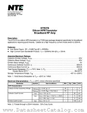 NTE278 datasheet pdf NTE Electronics