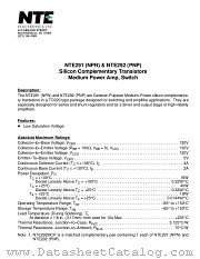 NTE291 datasheet pdf NTE Electronics