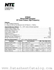 NTE340 datasheet pdf NTE Electronics