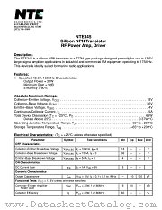 NTE345 datasheet pdf NTE Electronics