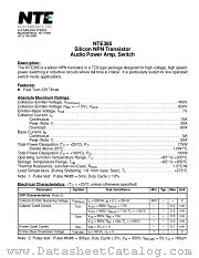 NTE385 datasheet pdf NTE Electronics