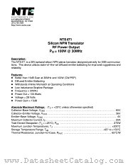 NTE471 datasheet pdf NTE Electronics