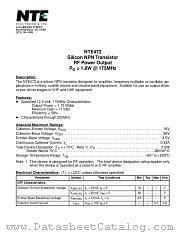 NTE472 datasheet pdf NTE Electronics
