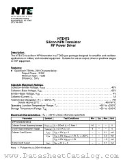 NTE473 datasheet pdf NTE Electronics