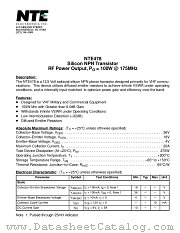 NTE478 datasheet pdf NTE Electronics