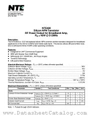 NTE480 datasheet pdf NTE Electronics