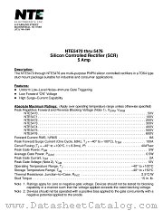 NTE5470 datasheet pdf NTE Electronics