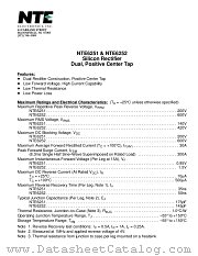 NTE6252 datasheet pdf NTE Electronics
