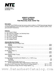 NTE628 datasheet pdf NTE Electronics