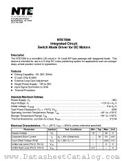 NTE7006 datasheet pdf NTE Electronics