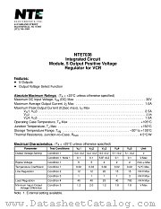 NTE7038 datasheet pdf NTE Electronics