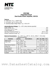 NTE7068 datasheet pdf NTE Electronics