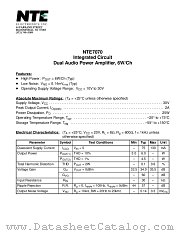 NTE7070 datasheet pdf NTE Electronics