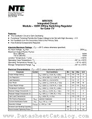 NTE7075 datasheet pdf NTE Electronics