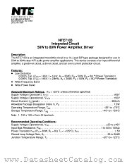 NTE7103 datasheet pdf NTE Electronics